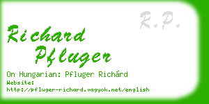 richard pfluger business card